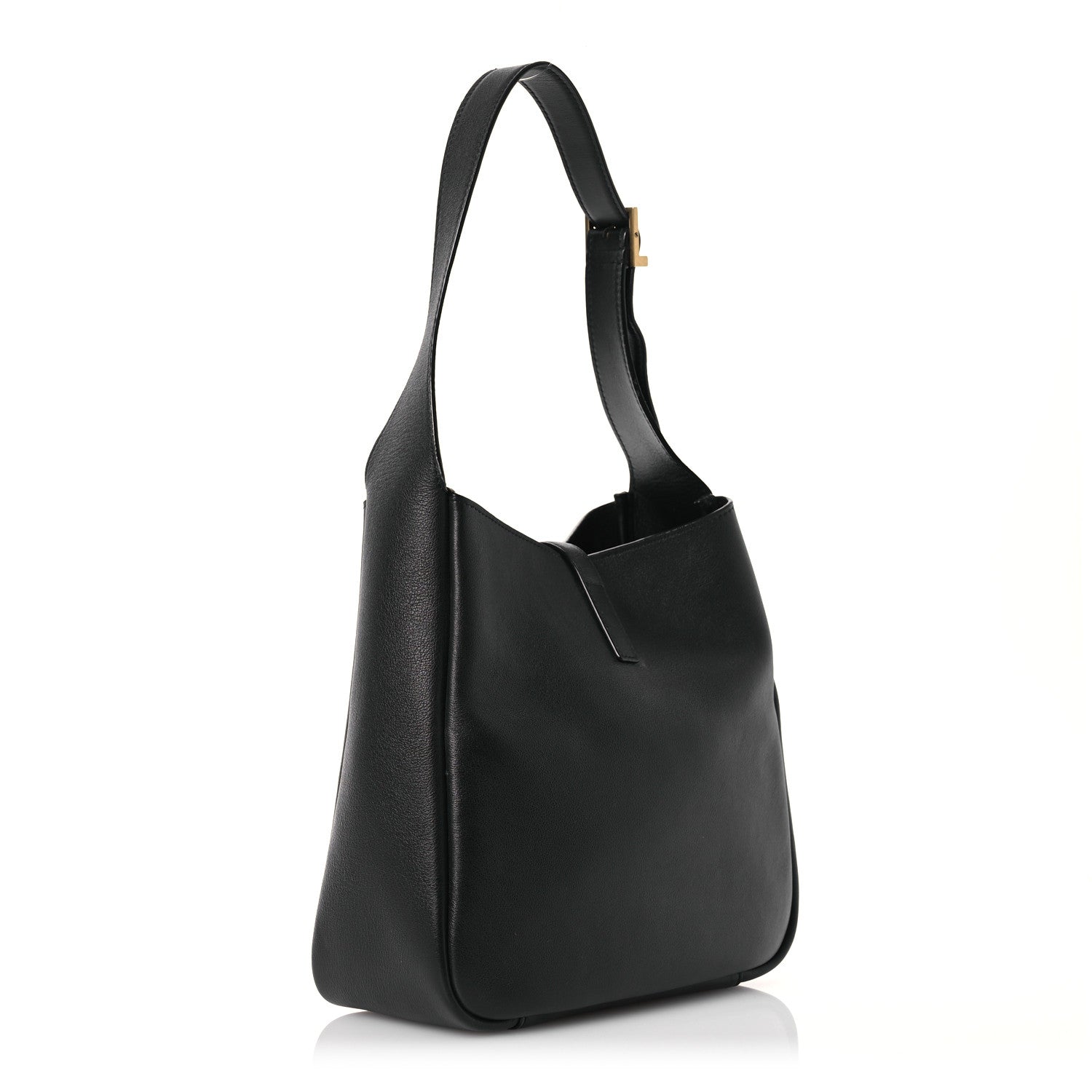 Saint Laurent Smooth Calfskin Small Le 5 A 7 Soft Hobo Black 3 of 15