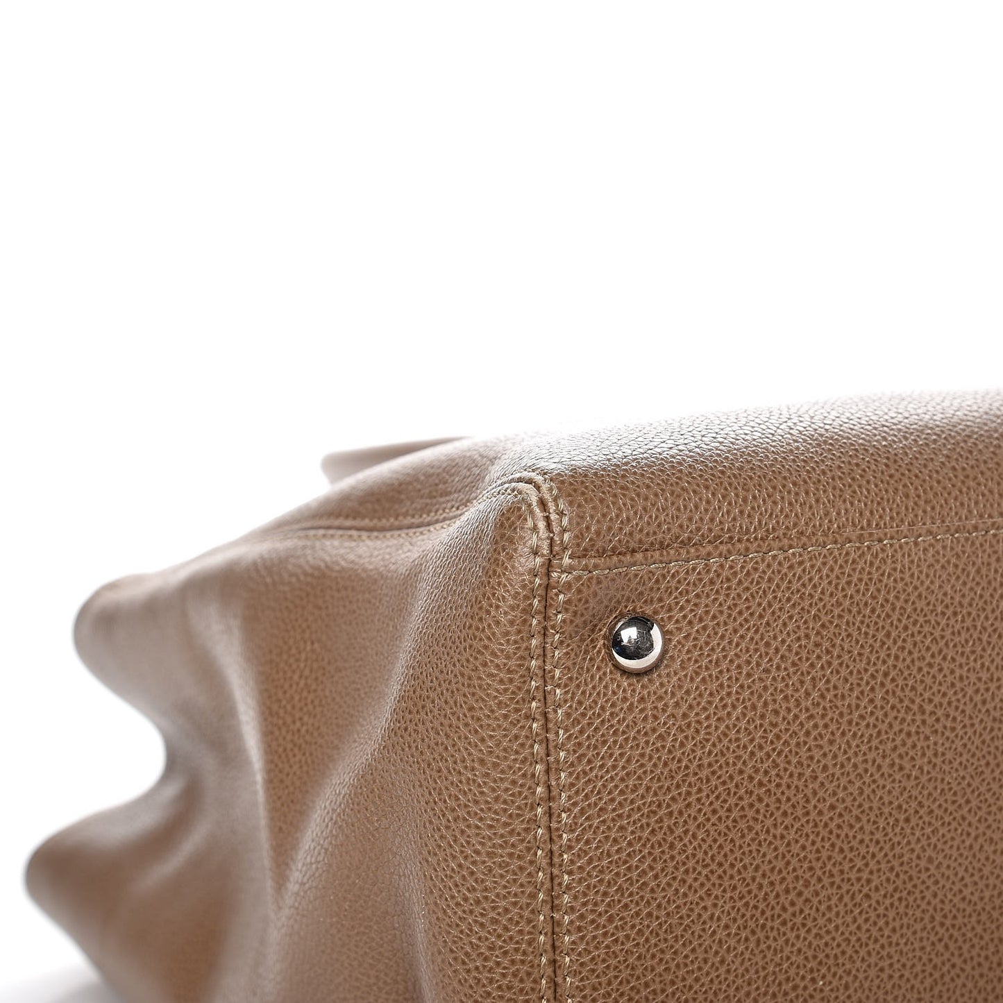 Calfskin Cerf Executive Shopper Tote Beige
