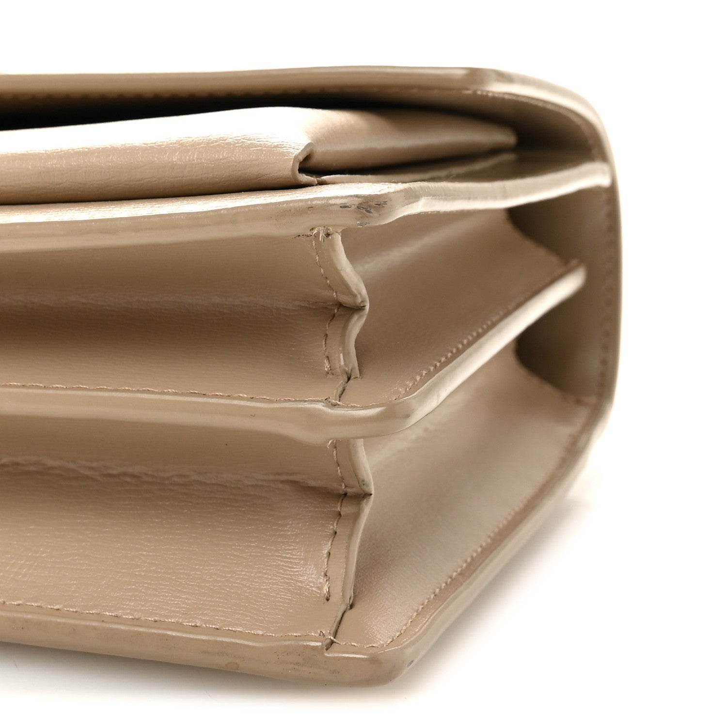 Saint Laurent Calfskin Medium Monogram Sunset Dark Beige 9 of 9