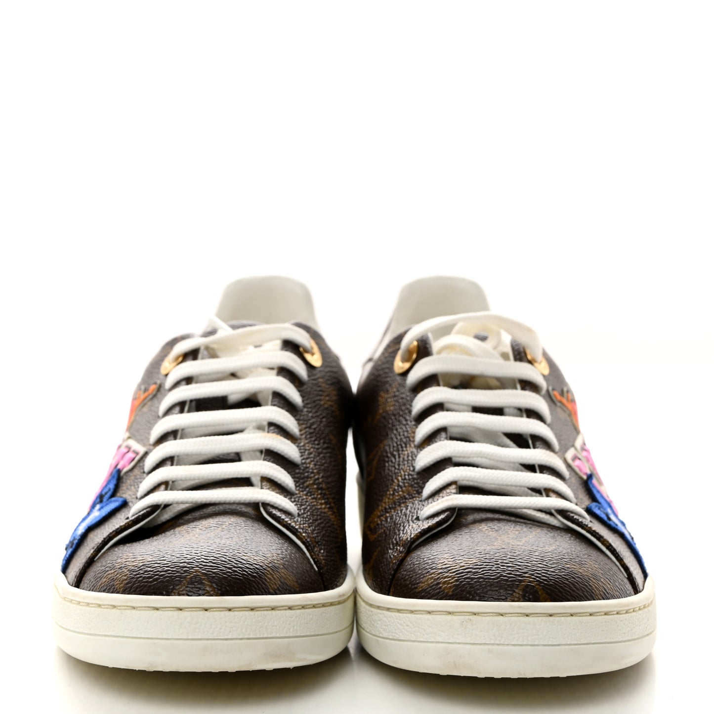 Calfskin Monogram LV Black Heart Sneakers 39 Cacao