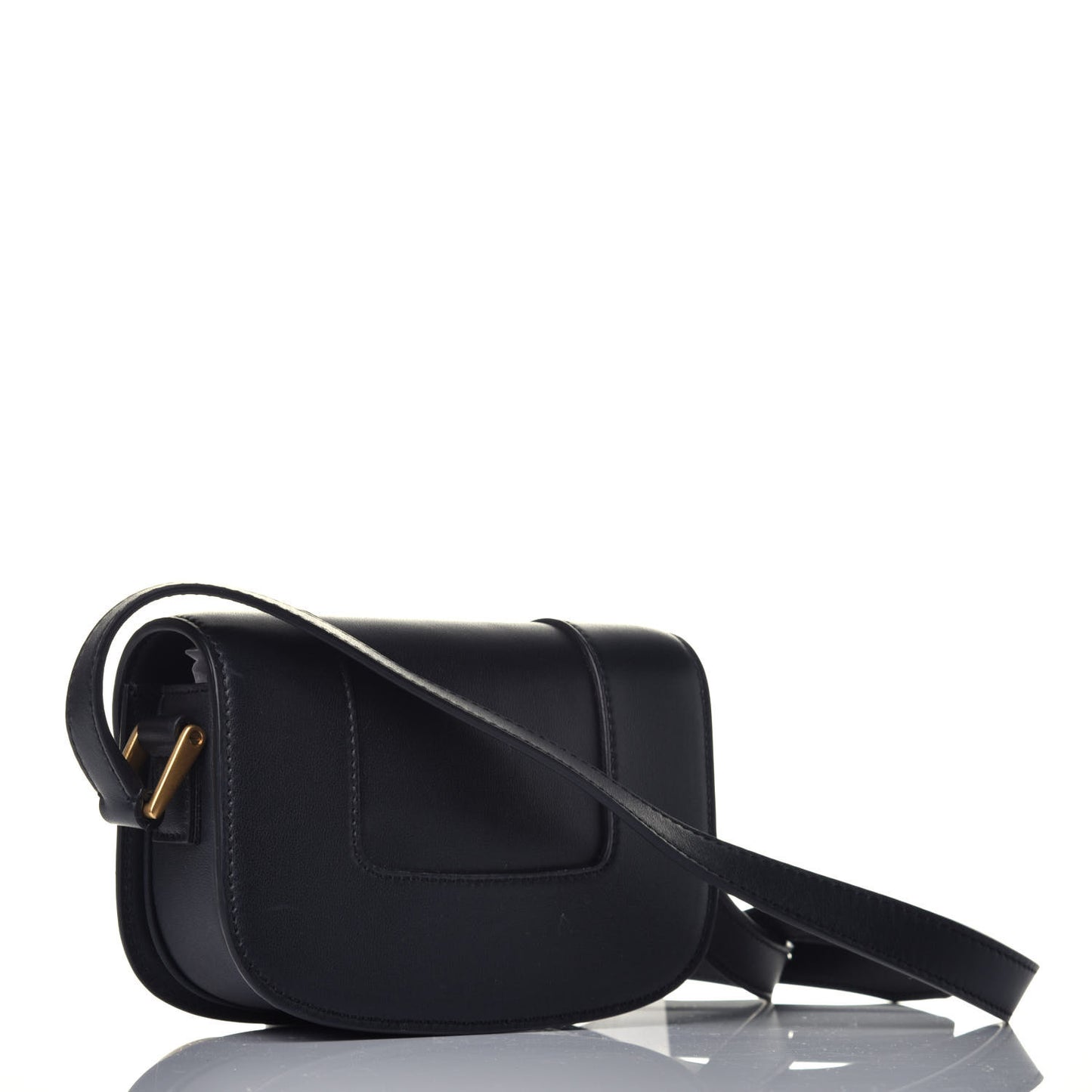 Calfskin Small Supervee Crossbody Bag Black