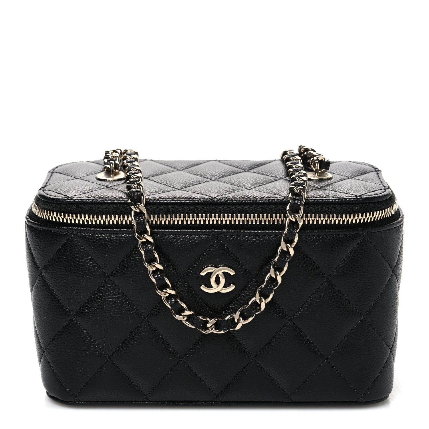 Chanel Caviar Quilted Small Vanity Case With Chain Black 1 of 10