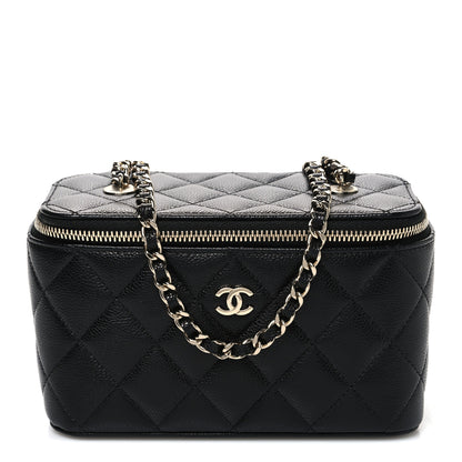 Chanel Caviar Quilted Small Vanity Case With Chain Black 1 of 10
