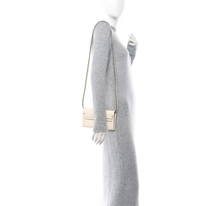 Hermes Ostrich Kelly Wallet To Go Craie 2 of 11