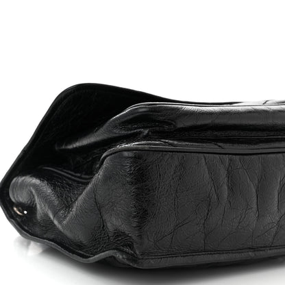 Saint Laurent Crinkled Calfskin Matelasse Monogram Medium Niki Chain Satchel Black 9 of 11