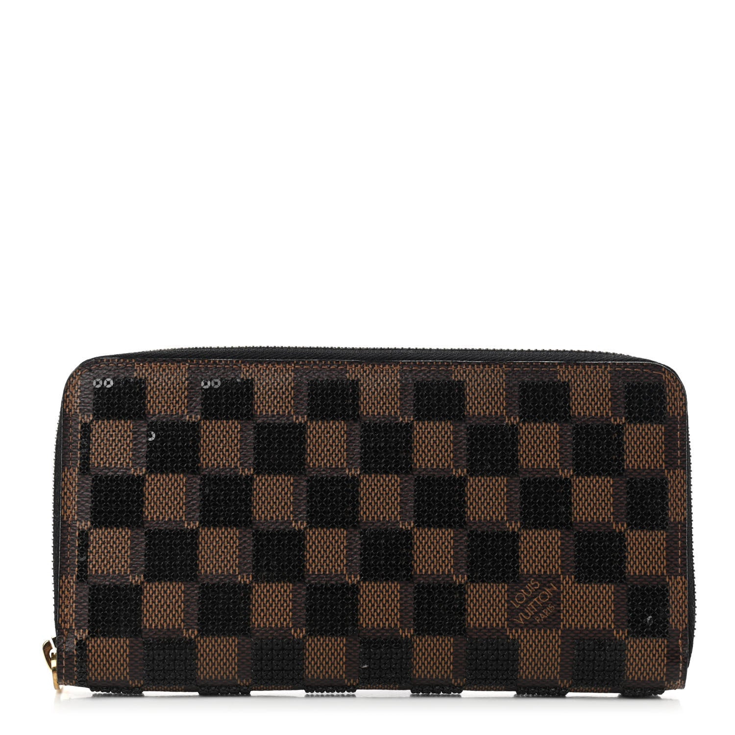 Louis Vuitton Damier Paillettes Zippy Wallet Black 1 of 6