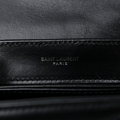 Saint Laurent Calfskin Y Quilted Monogram Toy Loulou Crossbody Bag Black 6 of 11