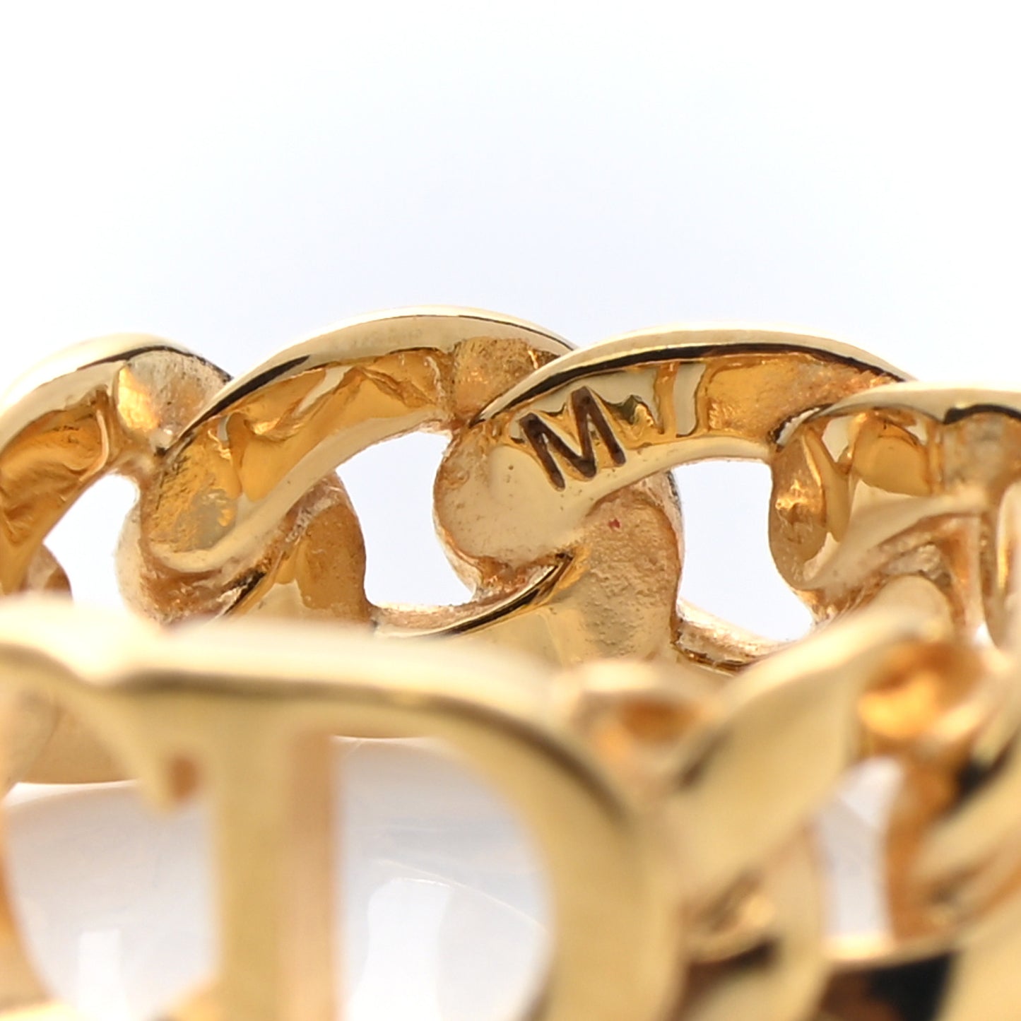 Metal Danseuse Etoile Chain Ring M Gold