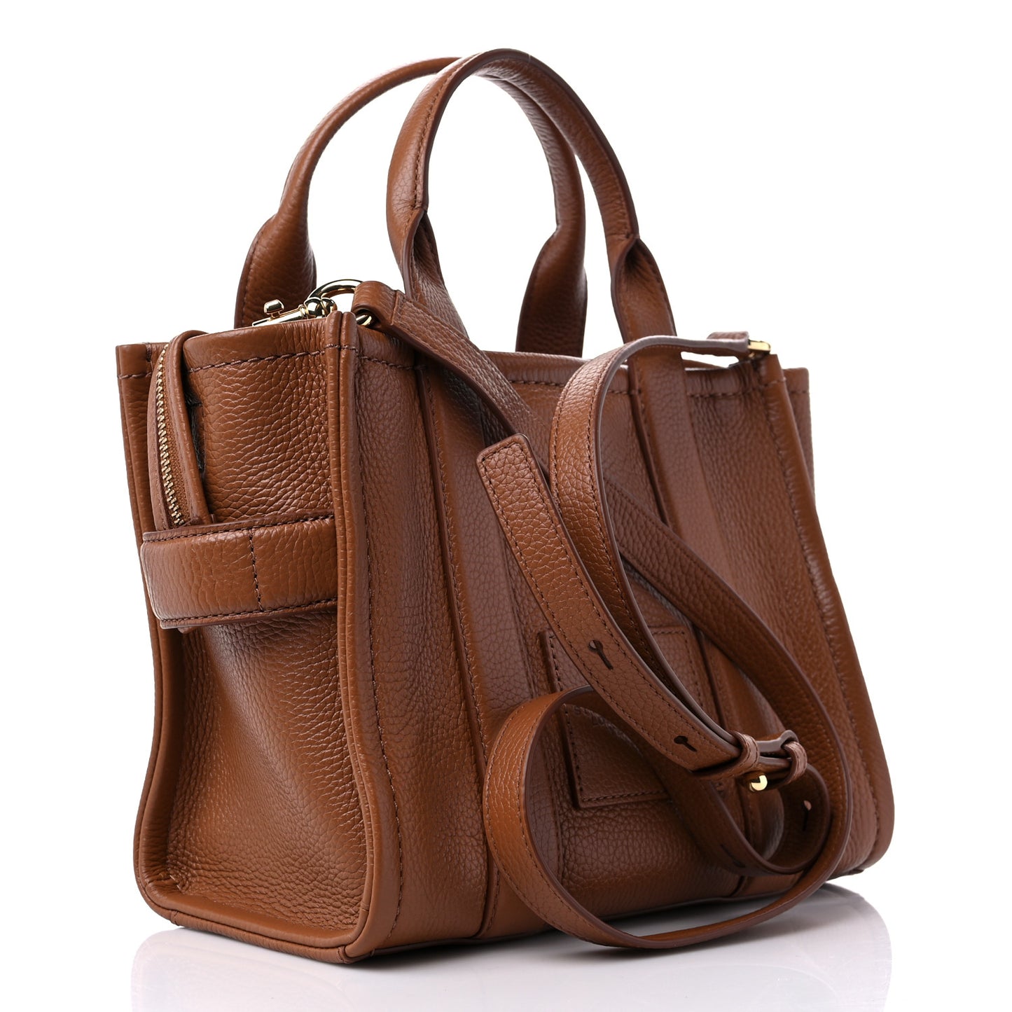Grained Calfskin Small The Tote Bag Argan Oil