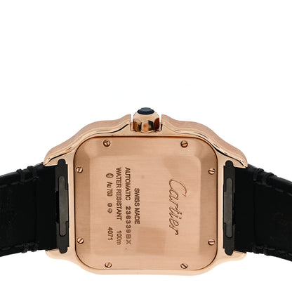 Cartier 18K Pink Gold Alligator 39.8mm Santos de Cartier Automatic Watch Grey 4 of 5
