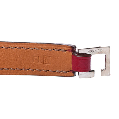 Hermes Tadelakt Rivale Double Tour Bracelet S Rubis 4 of 6