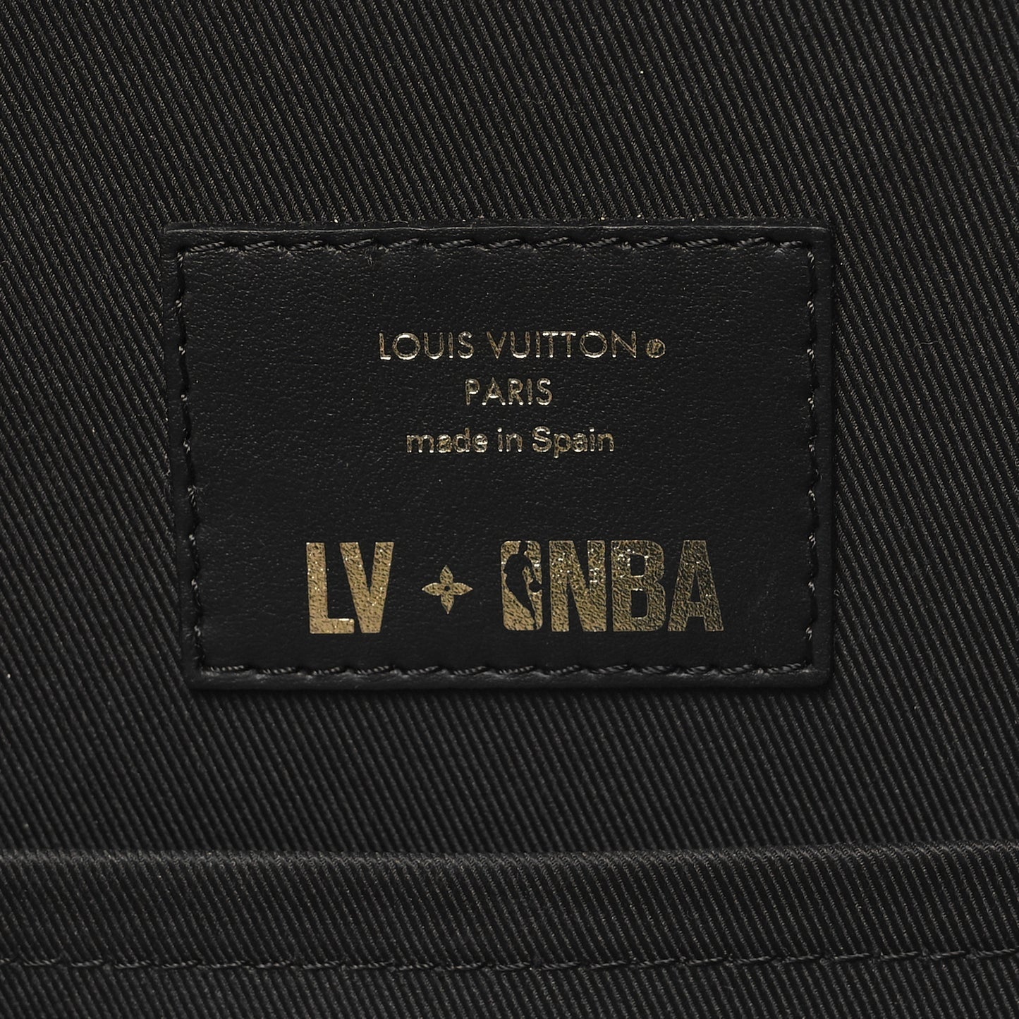 X NBA Grained Calfskin Monogram Basketball Backpack Black