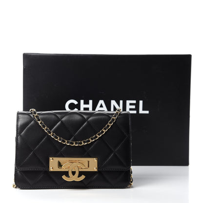 Chanel Lambskin Quilted Golden Class Wallet on Chain WOC Black 13 of 13