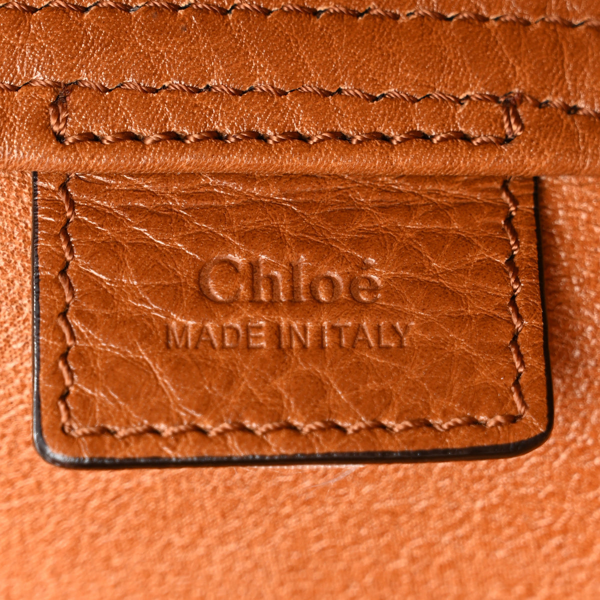 Chloe Grained Calfskin Medium Spin Tote Clay Brown 13 of 29
