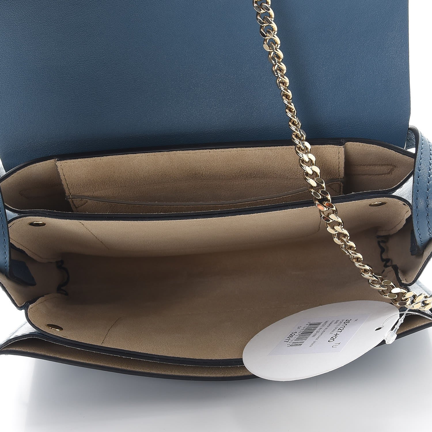 Chloe Suede Calfskin Small Faye Shoulder Bag Summer Blue Intense Green 5 of 8