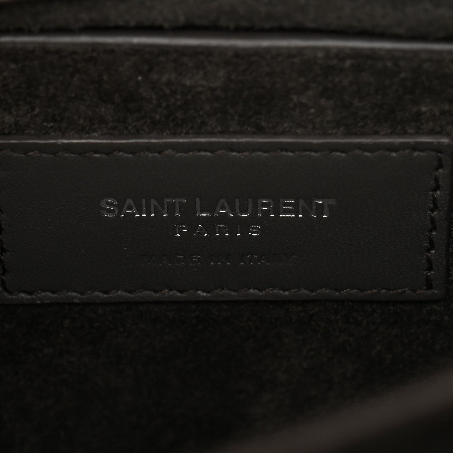 Saint Laurent Calfskin Crocodile Embossed Medium Monogram Sunset Fog 6 of 13