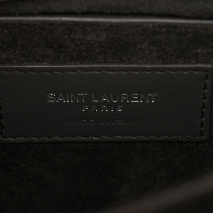 Saint Laurent Calfskin Crocodile Embossed Medium Monogram Sunset Fog 6 of 13