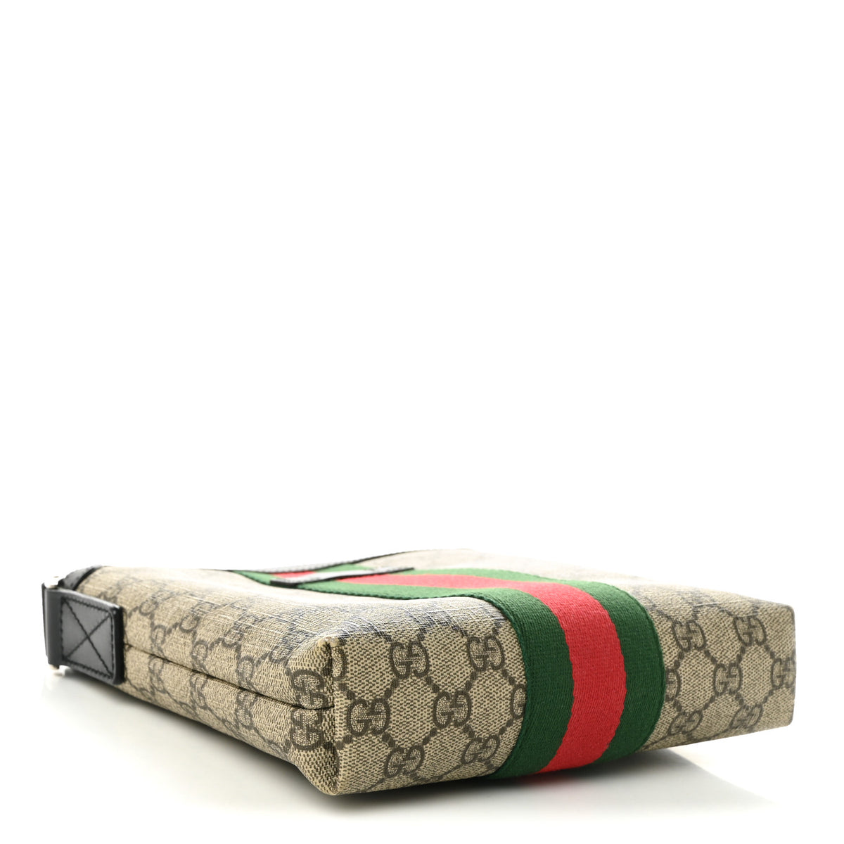 Gucci GG Supreme Monogram Web Messenger Bag Black 4 of 10