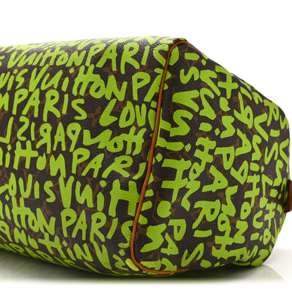 Louis Vuitton Monogram Graffiti Speedy 30 Green 10 of 10