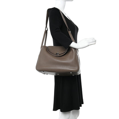 Hermes Taurillon Clemence Lindy 34 Etoupe 2 of 12