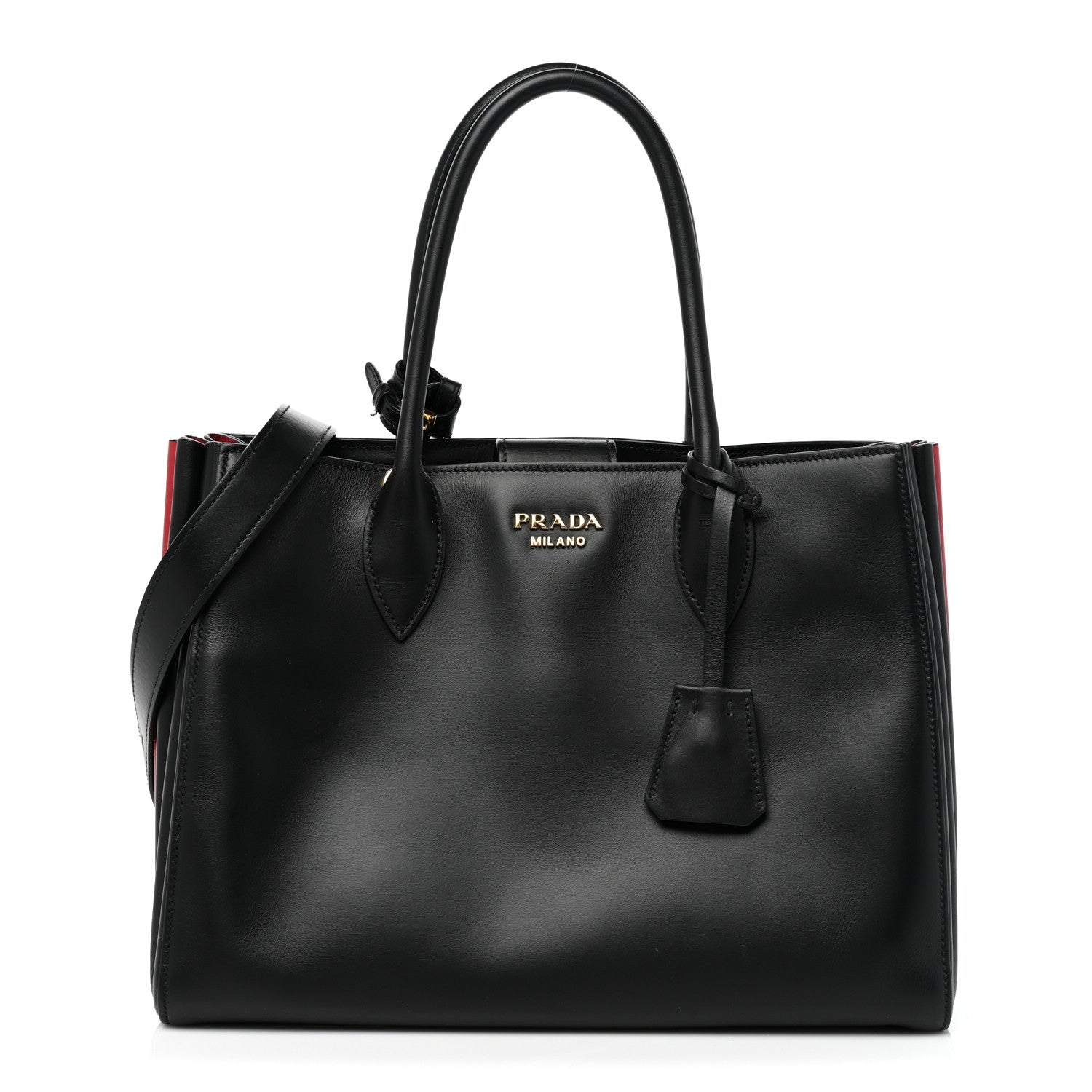 Prada City Calfskin Medium Bibliotheque Tote Black 1 of 12