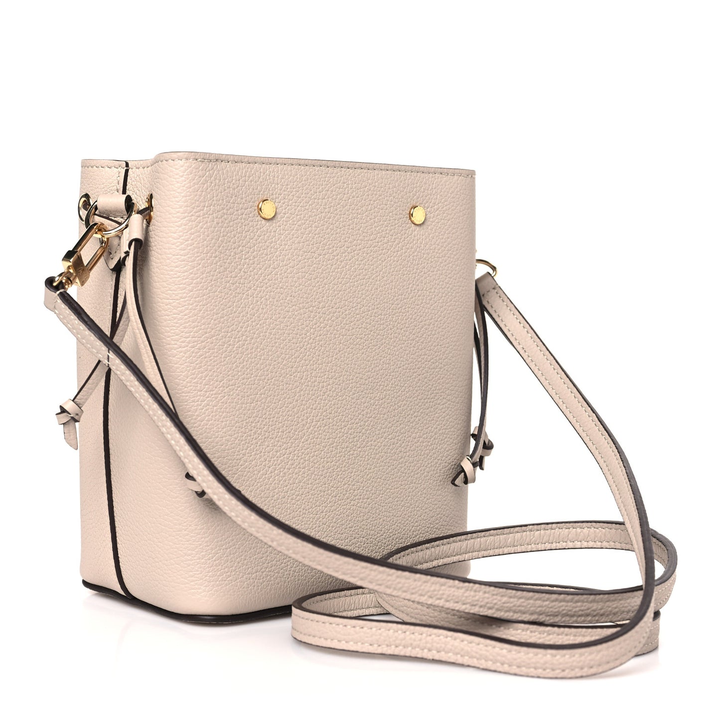Calfskin Nano Lockme Bucket Greige