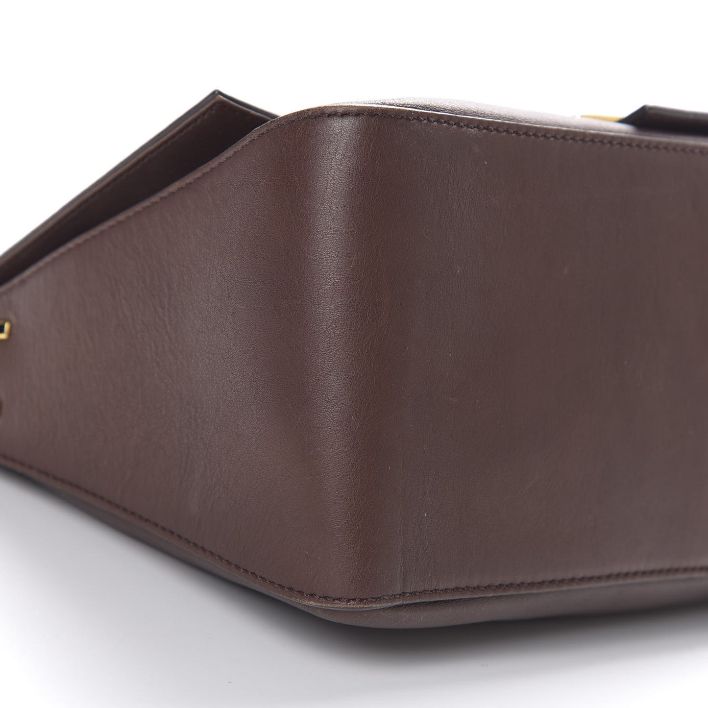 Vitello Flamingo Enamel Big Forever Mama Baguette Brown
