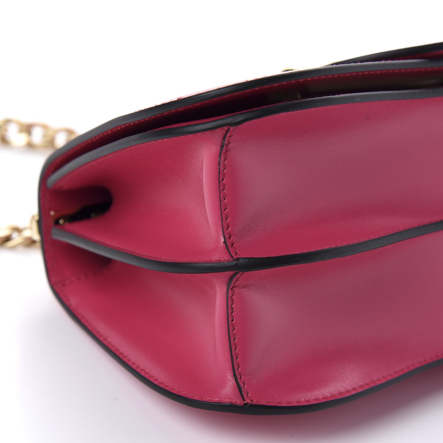 Prada City Calfskin Sidonie Small Chain Crossbody Bag Magenta 6 of 9