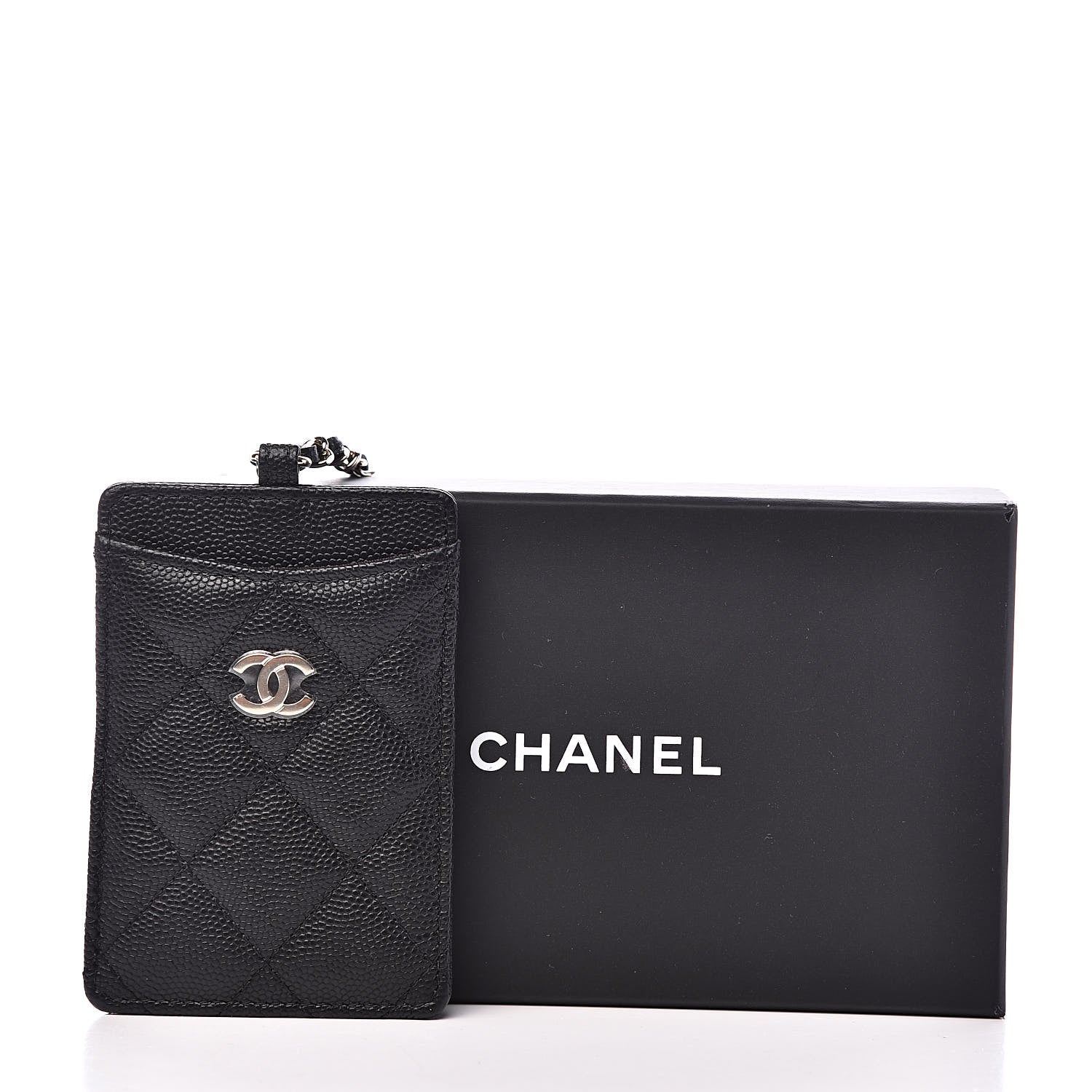 Chanel Caviar Quilted Card Holder On Chain Black 6 of 6