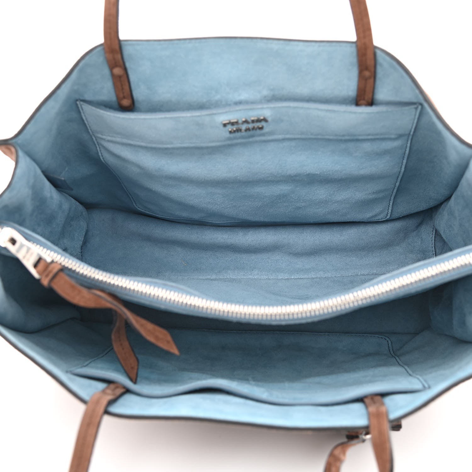 Prada Suede Etiquette Tote Bruciato Astrale 5 of 11