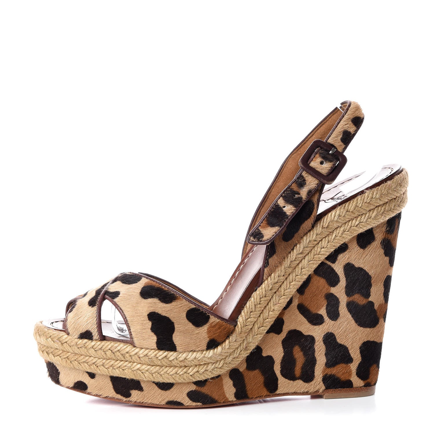 Christian Louboutin Pony Hair Tigresse 140 Espadrille Wedges 41 1 of 9