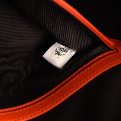 MCM Visetos Reflective Nylon Traveler Weekender Bag Black 7 of 11