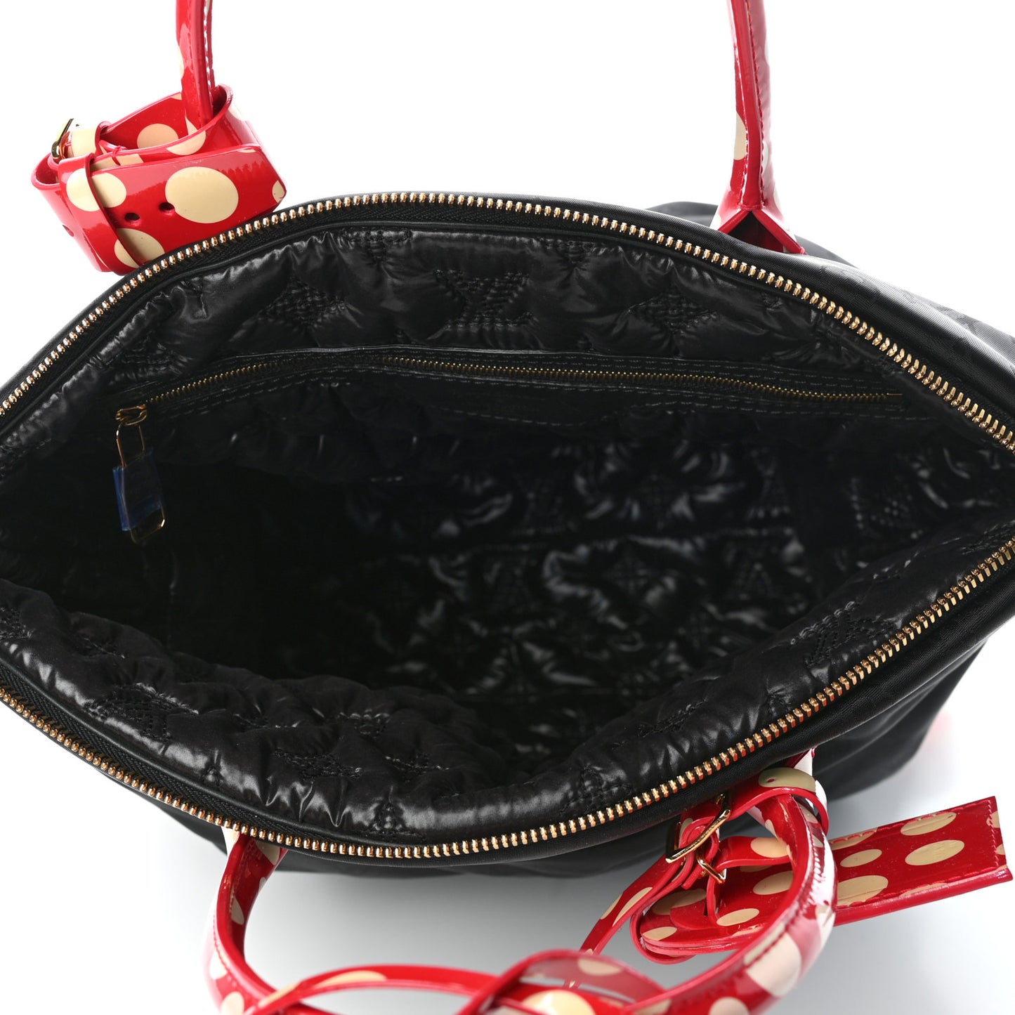 Nylon Monogram Kusama Infinity Dots Vertical Lockit Black Red