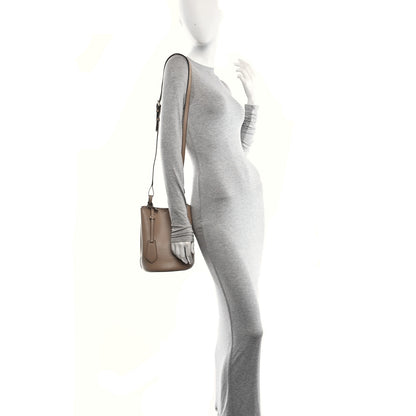 Burberry Calfskin Small Lorne Bucket Crossbody Natural 2 of 9