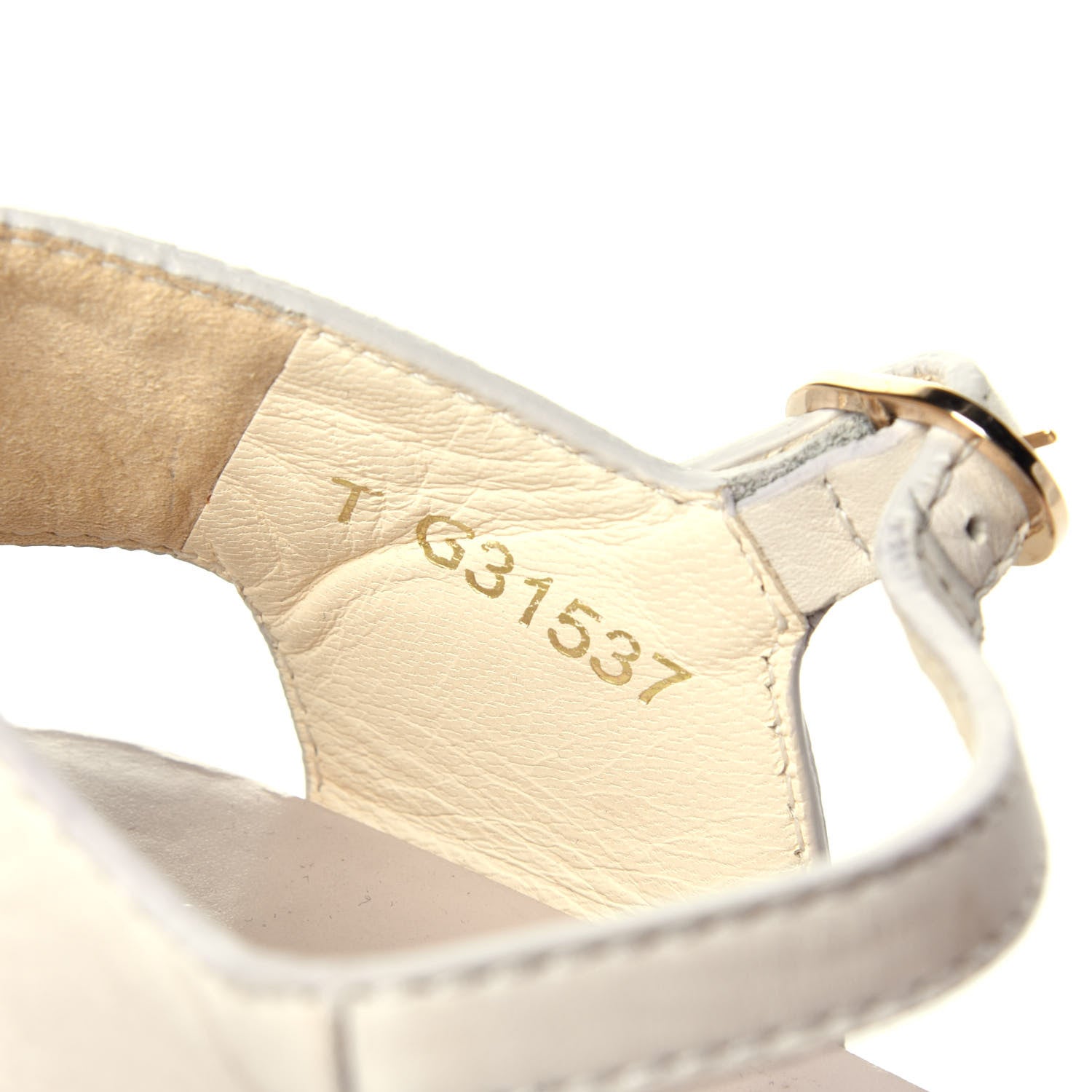 Chanel Calfskin Chain Wedge Sandals 36 White 10 of 10