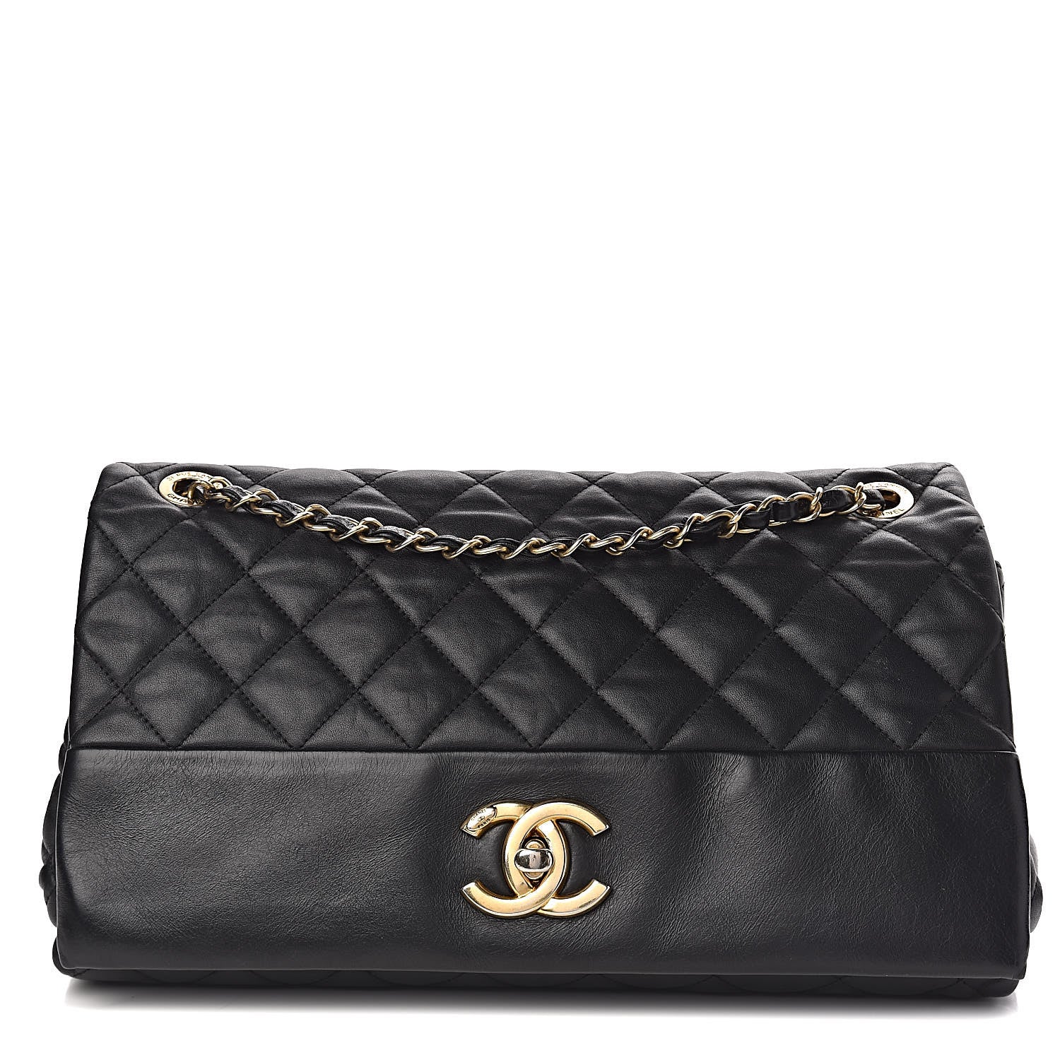 Chanel Calfskin Quilted Jumbo Soft Elegance Flap Black 1 of 16