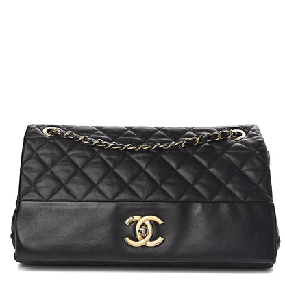 Chanel Calfskin Quilted Jumbo Soft Elegance Flap Black 1 of 16