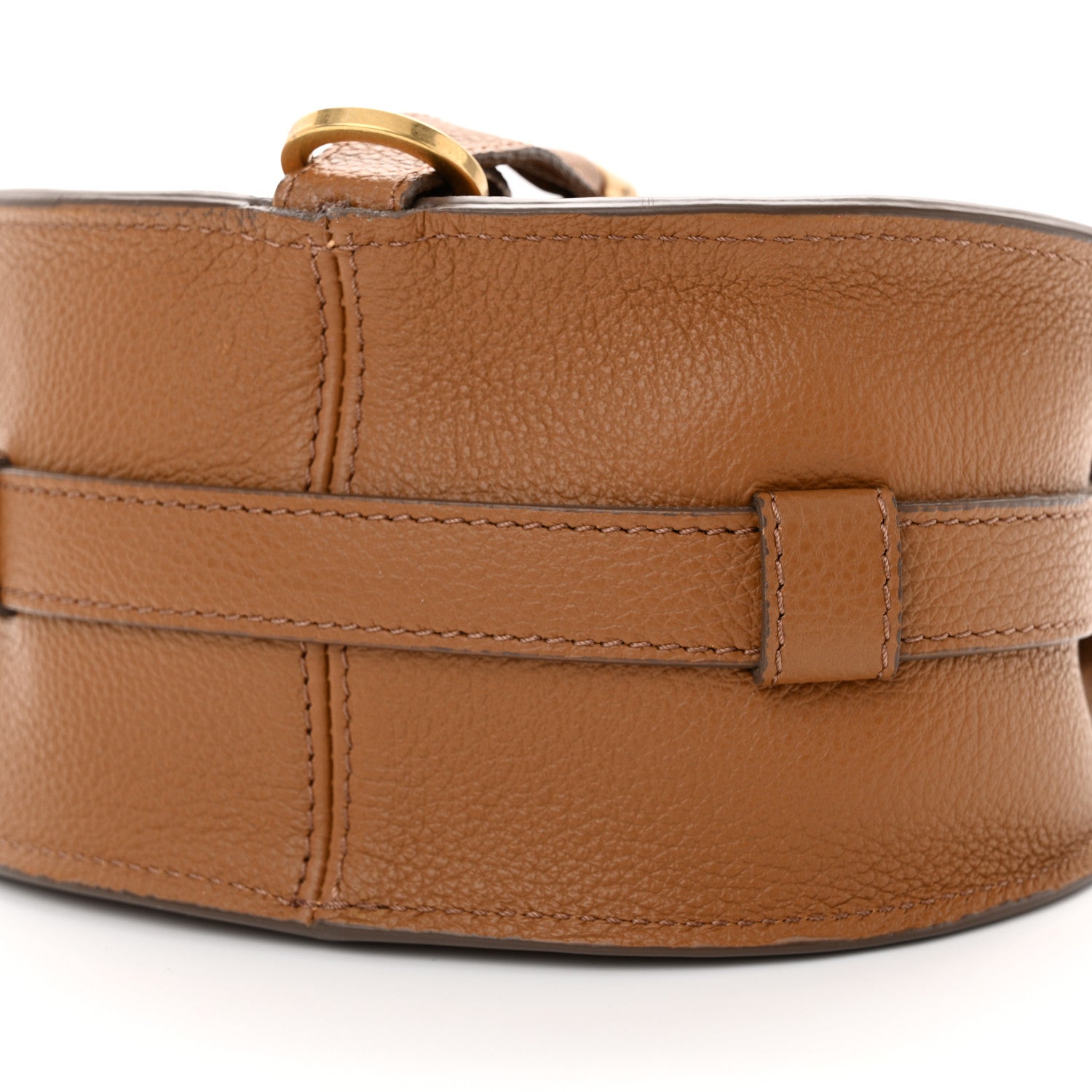 Chloe Calfskin Mini Marcie Round Crossbody Bag Tan 10 of 10