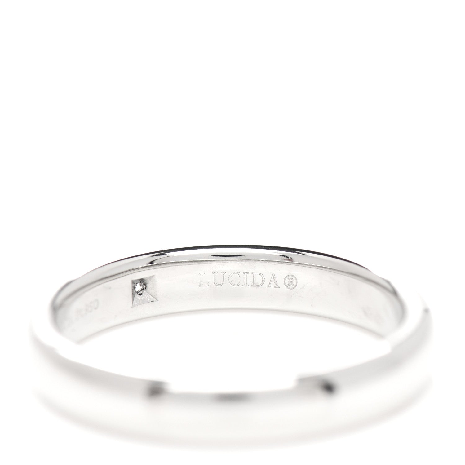 Tiffany Platinum Diamond 4mm Lucida Wedding Band Ring 61 9.5 5 of 5