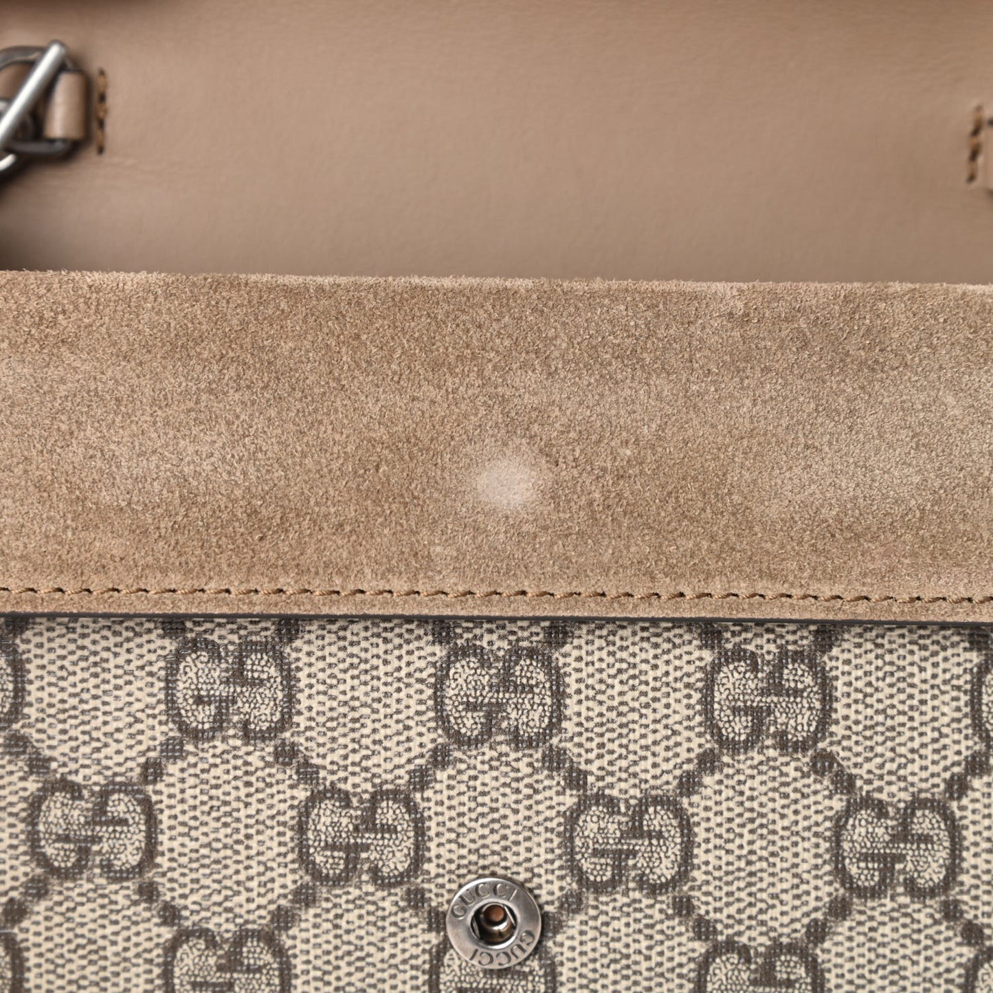 GG Supreme Monogram Super Mini Dionysus Shoulder Bag Taupe