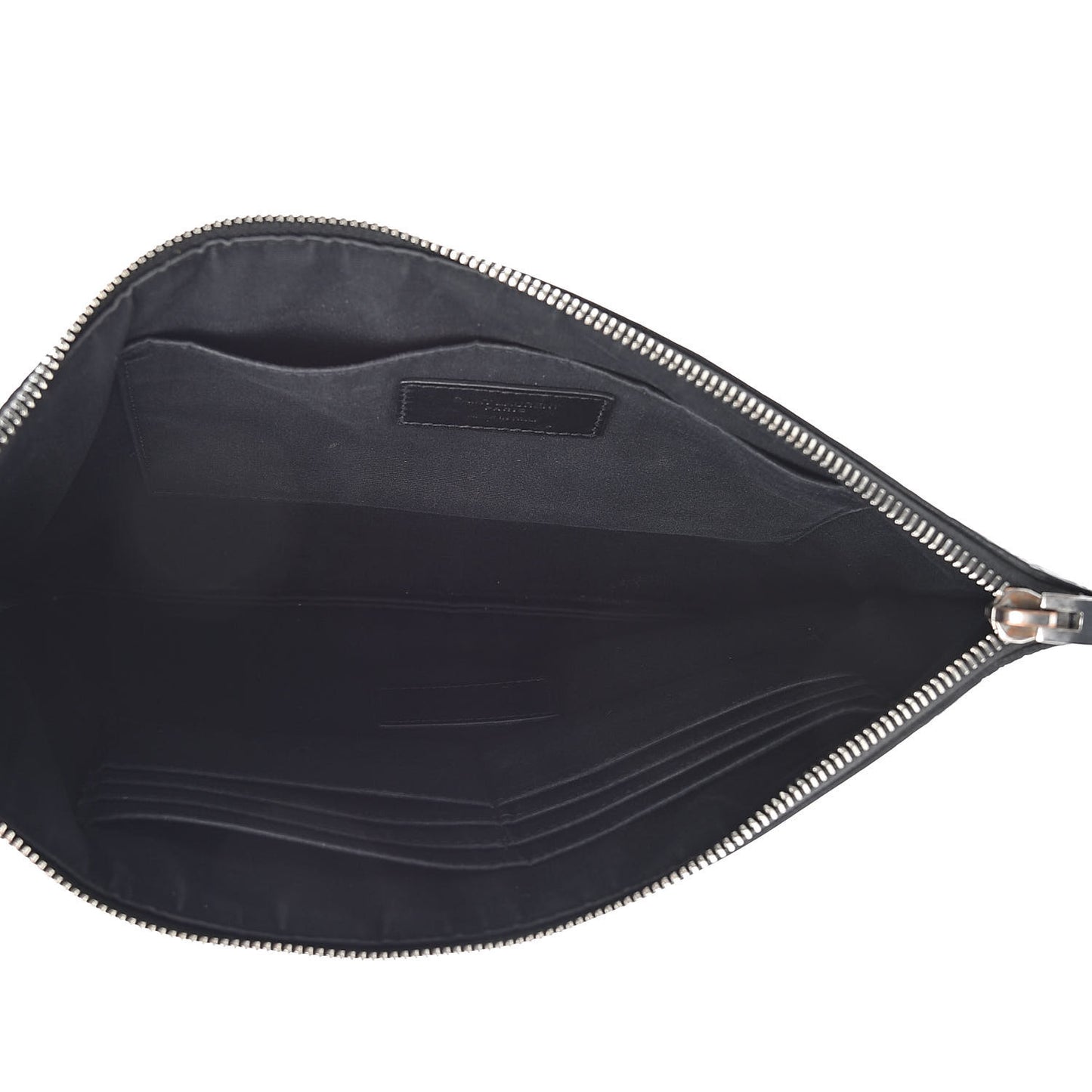 Calfskin Crocodile Embossed Sac De Jour Carryall Pouch Black