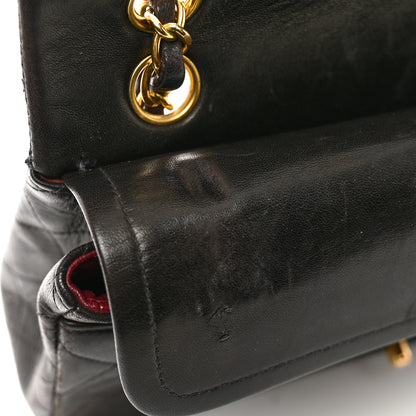 Chanel Lambskin Quilted Small Double Flap Dark Brown 13 of 14