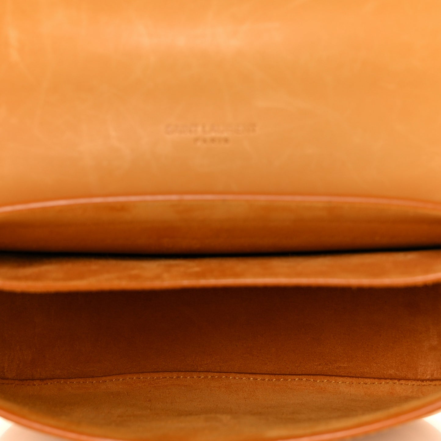 Smooth Vintage Calfskin Small Kaia Satchel Brown Gold