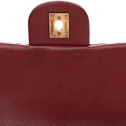 Chanel Patent Goatskin Quilted Medium CC Eyelet Flap Burgundy 11 of 12