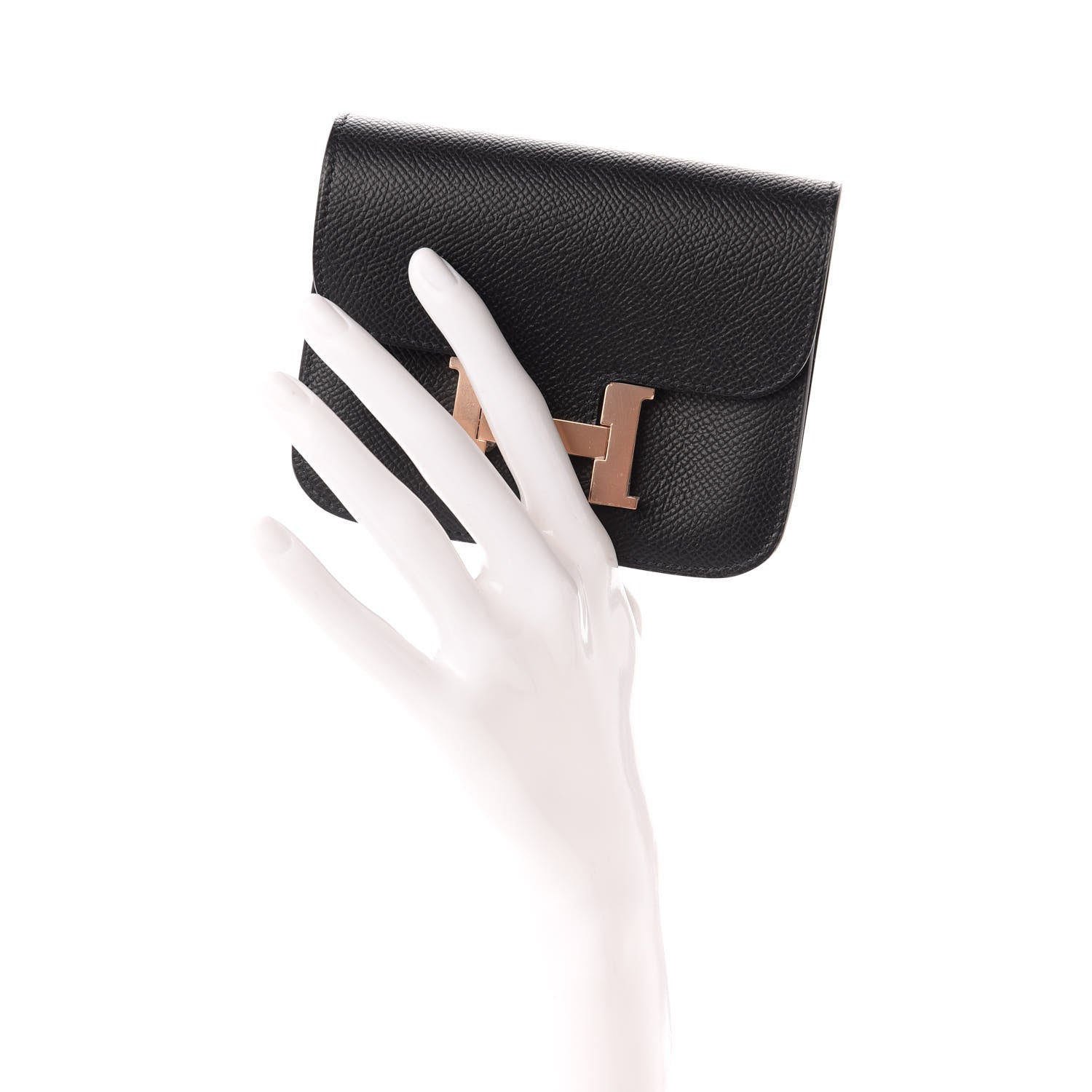 Hermes Epsom Constance Slim Wallet Black 2 of 7