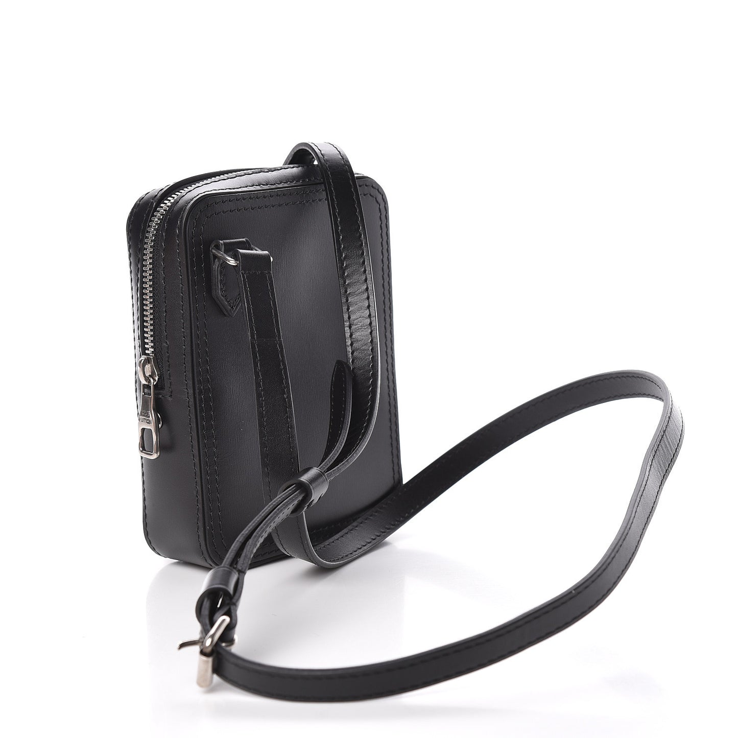 Calfskin Flower Charms Danube Messenger Black