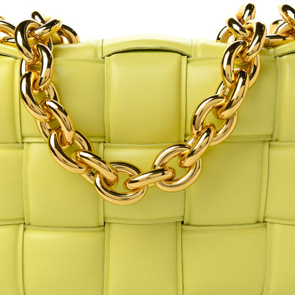 Bottega Veneta Lambskin Maxi Intreccio Padded Chain Cassette Crossbody Bag Kiwi 10 of 10