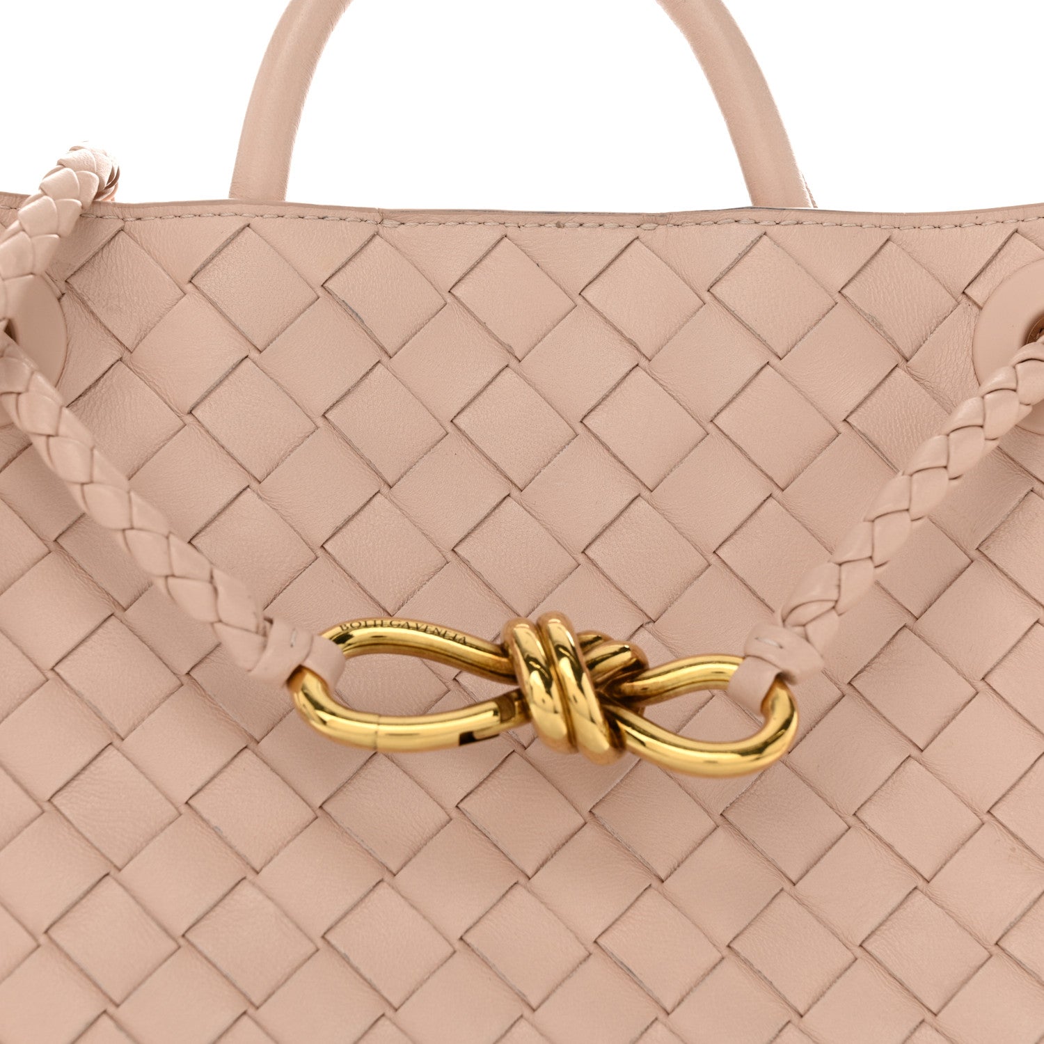 Bottega Veneta Nappa Intrecciato Small Andiamo Shoulder Bag Nude 8 of 10