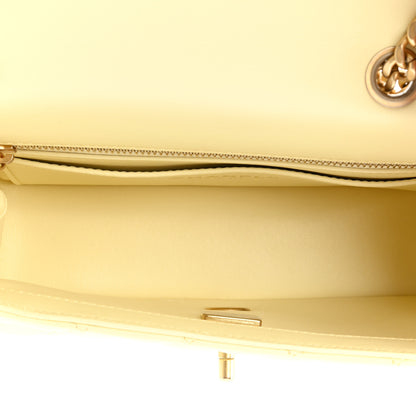 Chanel Lambskin Quilted Mini Rectangular Sweet Camellia Flap Yellow 5 of 14