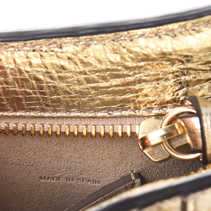 Chloe Metallic Calfskin Lambskin Suede Mini Pixie Signature Belt Bag Gold 7 of 9